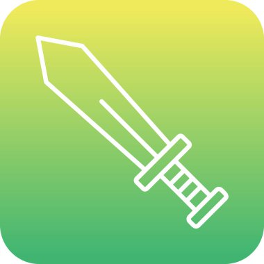 Kılıç. Web simgesi basit illüstrasyon 