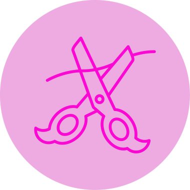 Makas. Web simgesi basit illüstrasyon 