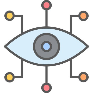 Siber göz. Web simgesi basit illüstrasyon