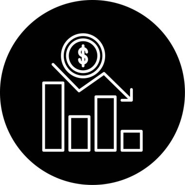 Kayıp grafik simgesi basit tasarımı 