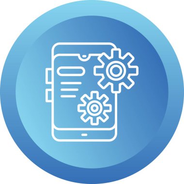 Mobil Ayarlar ikon vektör çizimi