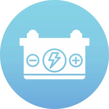 Araba pil simgesi, vektör çizim 