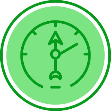 Barometre. Web simgesi basit illüstrasyon         