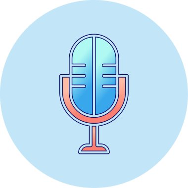 mikrofon simgesi vektör illüstrasyonu 