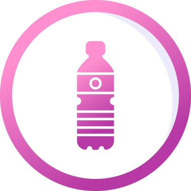 Su şişesi. Web simgesi basit illüstrasyon