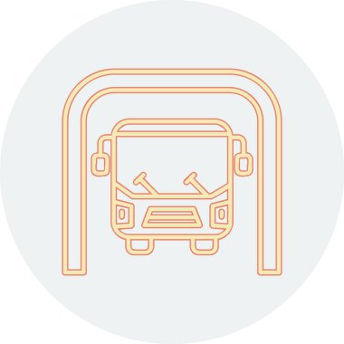 bus Underground renkli vektör simgesi