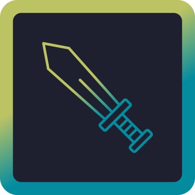 Kılıç. Web simgesi basit illüstrasyon 