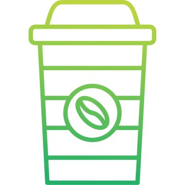 Kahve Kupası web simgesi, vektör çizim 