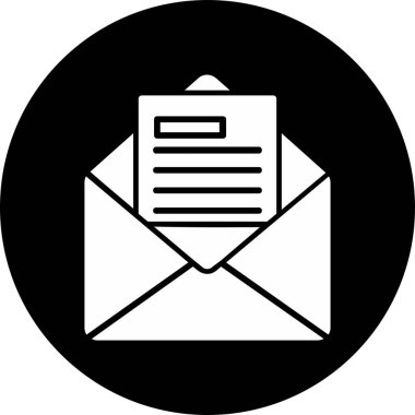 E- posta İş Teklif simgesi vektör illüstrasyonu