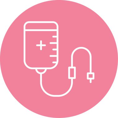 Kan Transfüzyon Ağı simgesi, vektör illüstrasyonu