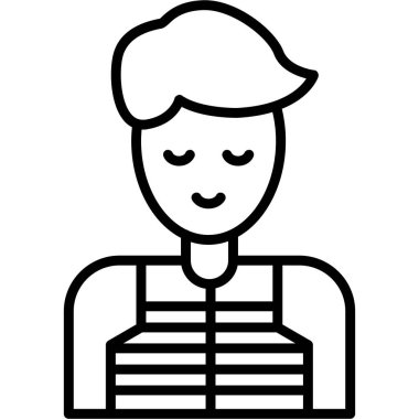 avatar male icon, vector illustration 