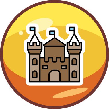 Castle vektör resimleme tasarımı