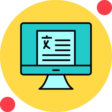 Modern dilbilim simgesinin vektör illüstrasyonu