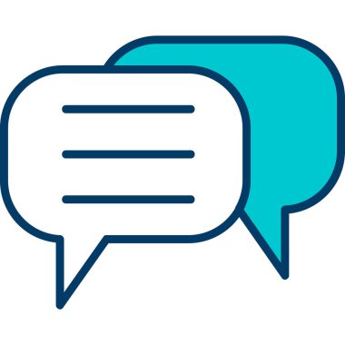 Sohbet simgesi vektör illüstrasyonu 