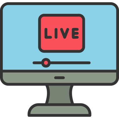 Bilgisayar ekranındaki canlı metnin vektör illüstrasyonu