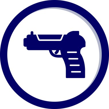 Silah. Web simgesi basit illüstrasyon 