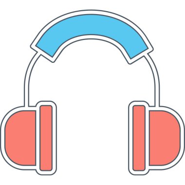 Kulaklık. Web simgesi basit illüstrasyon 