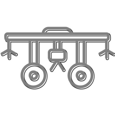 Spreyleme makinesi simgesinin vektör çizimi