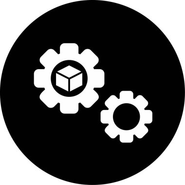 Vitesli ayar simgesi, vektör illüstrasyonu basit tasarım