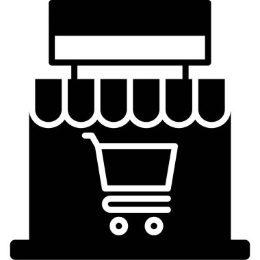 Alışveriş. Web simgesi basit illüstrasyon 