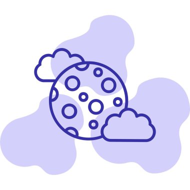 Dolunay simgesi, vektör illüstrasyonu