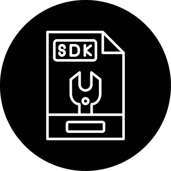 stock vector Sdk file format icon, web simple illustration