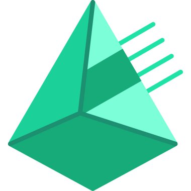 Prizma. Web simgesi basit illüstrasyon                 