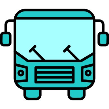 bus simgesi vektör illüstrasyonu