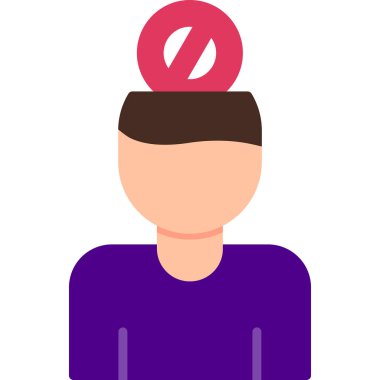 Özdenetim web simgesi, vektör illüstrasyonu