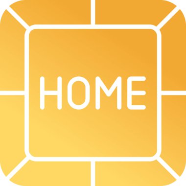 Eve. Web simgesi basit illüstrasyon