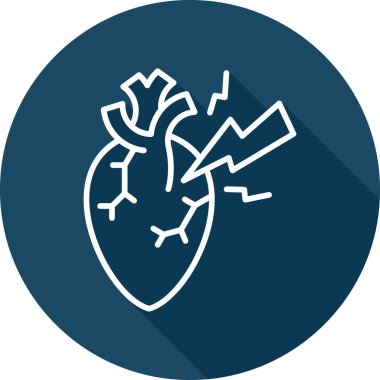 Kalp krizi. Web basit hastalık simgesi