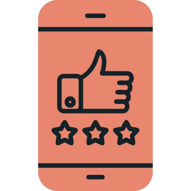 derecelendirme simgesi, vektör illüstrasyonu basit tasarım