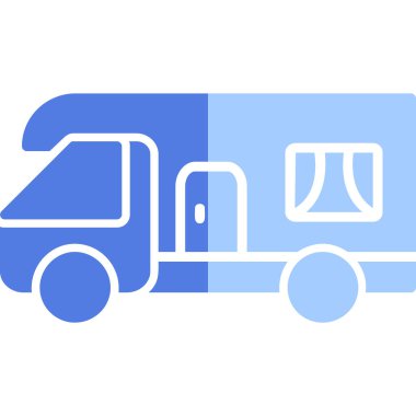 karavan web simgesi vektör illüstrasyonu