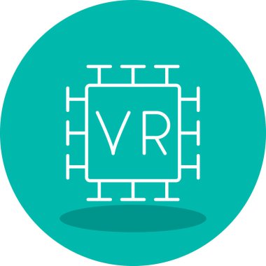 sanal gerçeklik simgesi, basit tasarım 