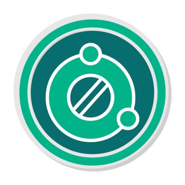 İyon simgesi, vektör illüstrasyonu basit tasarım