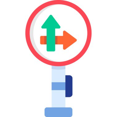 Yol İşaretinin vektör simgesi