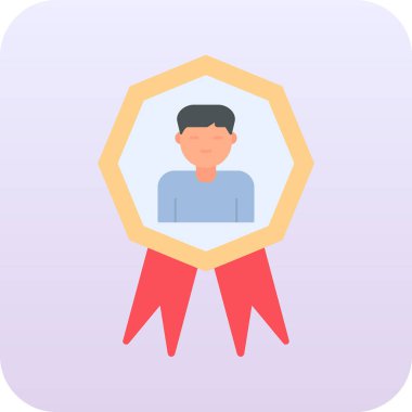 Ayın Çalışanı simgesinin vektör illüstrasyonu