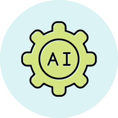 Ai Ayarları web simgesi, vektör illüstrasyonu 