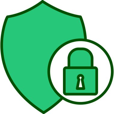 güvenlik simgesi vektör illüstrasyonu 