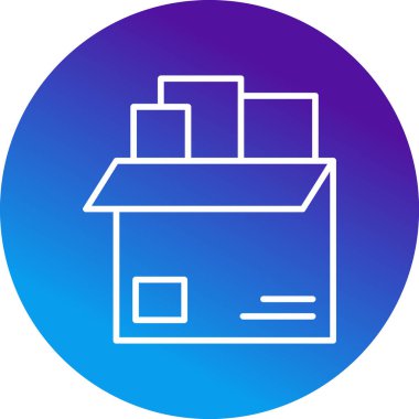 Paket, dağıtım simgesi vektör illüstrasyonu 