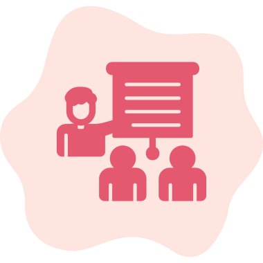 izleyici sunum simgesi vektör illüstrasyonu