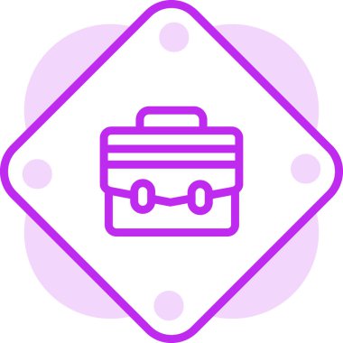 Bavul web simgesi, vektör çizim