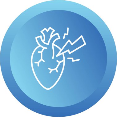 Kalp krizi. Web basit hastalık simgesi
