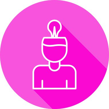 Modern Yaratıcı Düşünce simgesinin vektör çizimi            