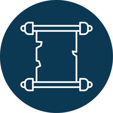 Papirüs simgesi. Web simgesi vektör illüstrasyonu