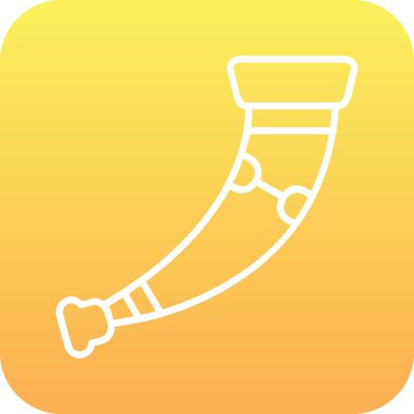 Boynuz. Web simgesi basit illüstrasyon