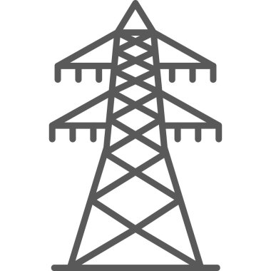 elektrik kulesi simgesi, vektör illüstrasyonu