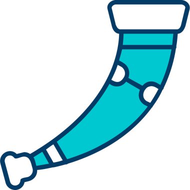 Boynuz. Web simgesi basit illüstrasyon