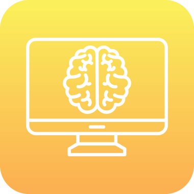 bilgisayar ekranı simgesi, vektör illüstrasyonu basit tasarım