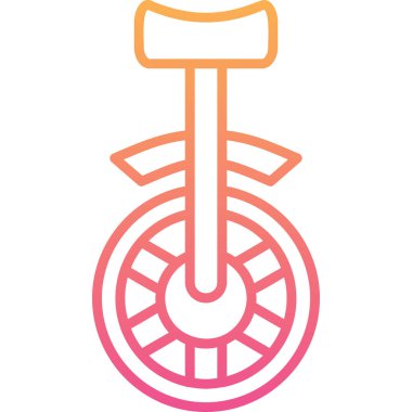 Tek tekerlekli bisiklet. Web simgesi basit illüstrasyon